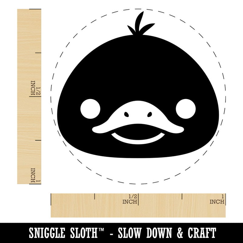 Delightful Dark Duckling Head Rubber Stamp for Stamping Crafting Planners