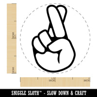 Fingers Crossed Promise Hand Gesture Rubber Stamp for Stamping Crafting Planners