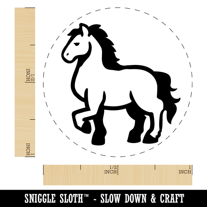 Majestic Standing Horse Rubber Stamp for Stamping Crafting Planners