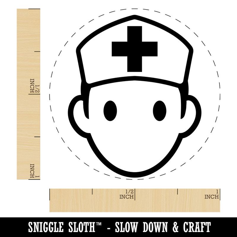 Occupation Medical Nurse Icon Rubber Stamp for Stamping Crafting Planners