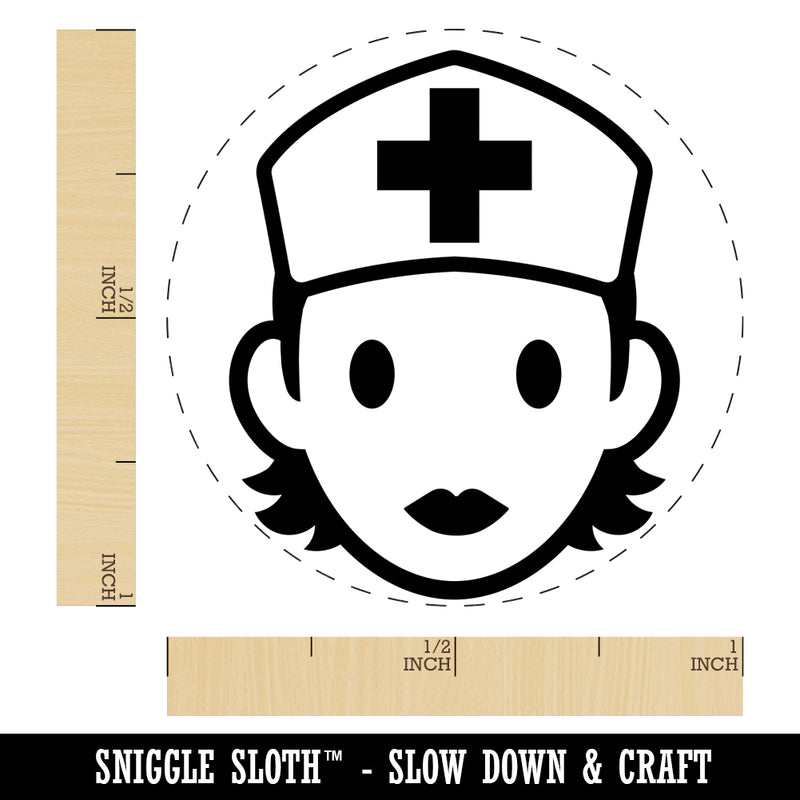 Occupation Medical Nurse Woman Icon Rubber Stamp for Stamping Crafting Planners