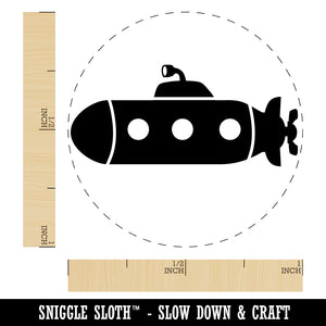 Submarine with Periscope Underwater Vehicle Rubber Stamp for Stamping Crafting Planners