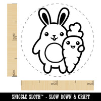 Bunny Carrot Friends Easter Rubber Stamp for Stamping Crafting Planners