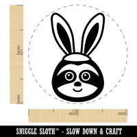 Easter Sloth with Bunny Ears Rubber Stamp for Stamping Crafting Planners