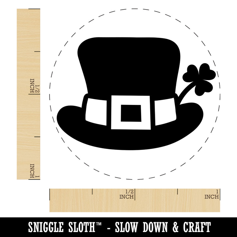 Leprechaun Hat with Shamrock Saint Patrick's Day Rubber Stamp for Stamping Crafting Planners