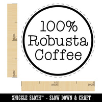 100% Robusta Coffee Label Rubber Stamp for Stamping Crafting Planners