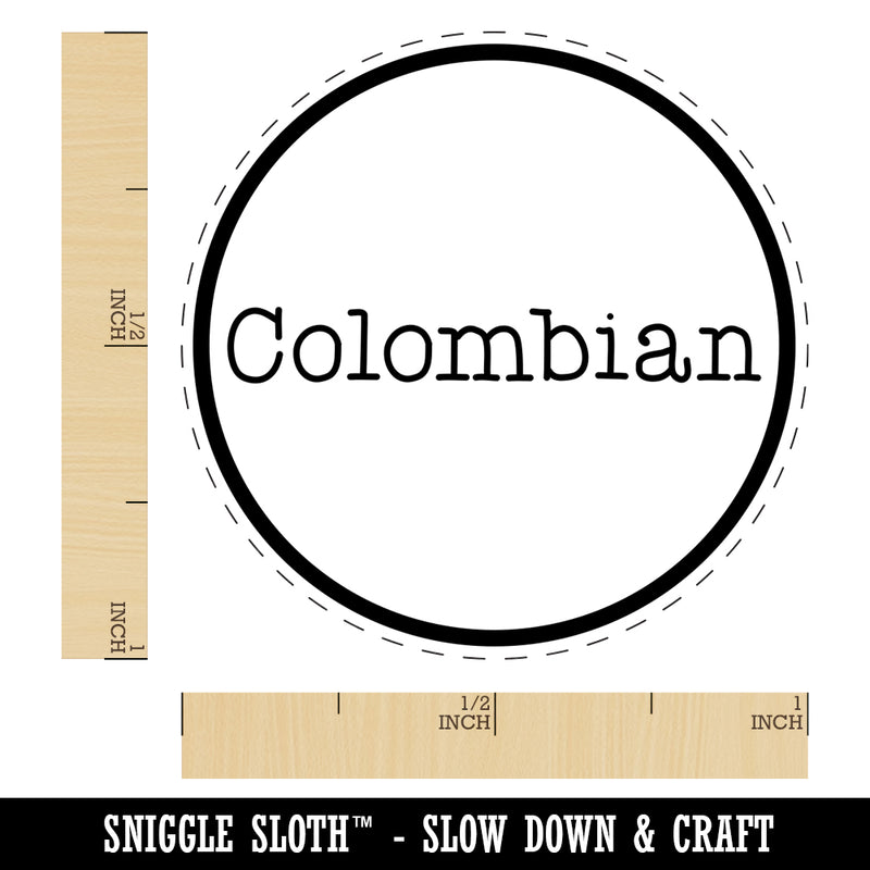 Colombian Typewriter Coffee Label Rubber Stamp for Stamping Crafting Planners