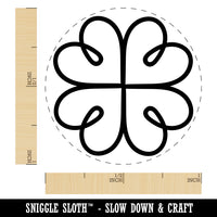 Four Leaf Lucky Clover Tribal Celtic Knot Rubber Stamp for Stamping Crafting Planners