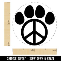 Paw Print Dog Cat Peace Sign Rubber Stamp for Stamping Crafting Planners