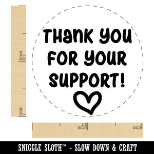 Thank You for Your Support Heart Rubber Stamp for Stamping Crafting Planners