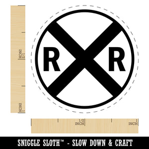 Railroad Crossing Train Rubber Stamp for Stamping Crafting Planners