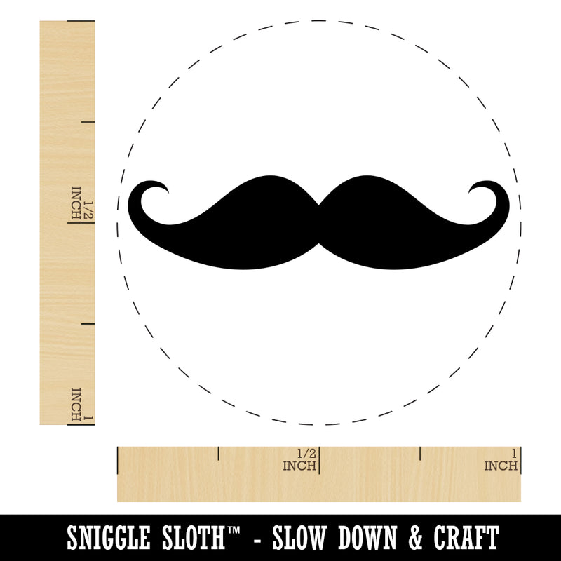 Handlebar Mustache Moustache Silhouette Rubber Stamp for Stamping Crafting Planners