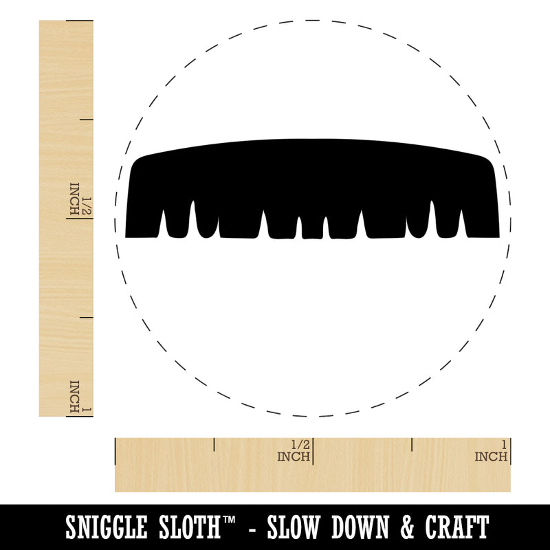 Painter's Brush Mustache Moustache Silhouette Rubber Stamp for Stamping Crafting Planners