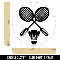 Badminton Rackets and Shuttlecock Birdy Rubber Stamp for Stamping Crafting Planners