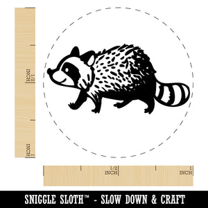 Cute Raccoon Walking Rubber Stamp for Stamping Crafting Planners