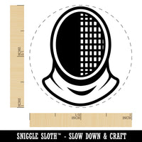 Fencer Fencing Mask Helmet Rubber Stamp for Stamping Crafting Planners