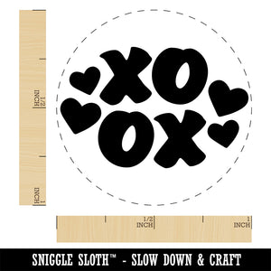 XOXO with Hearts and Love Rubber Stamp for Stamping Crafting Planners