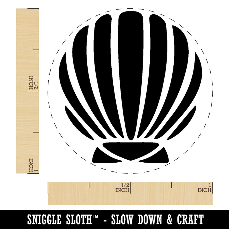 Scallop Seashell Beach Shell Ocean Rubber Stamp for Stamping Crafting Planners