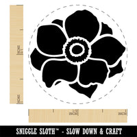 Anemone Flower Rubber Stamp for Stamping Crafting Planners