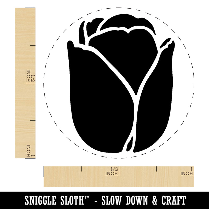 Tulip Flower Rubber Stamp for Stamping Crafting Planners