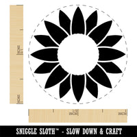 Summer Sunflower Monogram Center Rubber Stamp for Stamping Crafting Planners