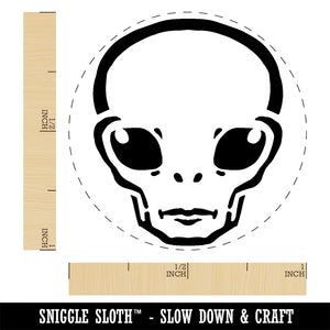 Alien Extraterrestrial UFO Head Rubber Stamp for Stamping Crafting Planners