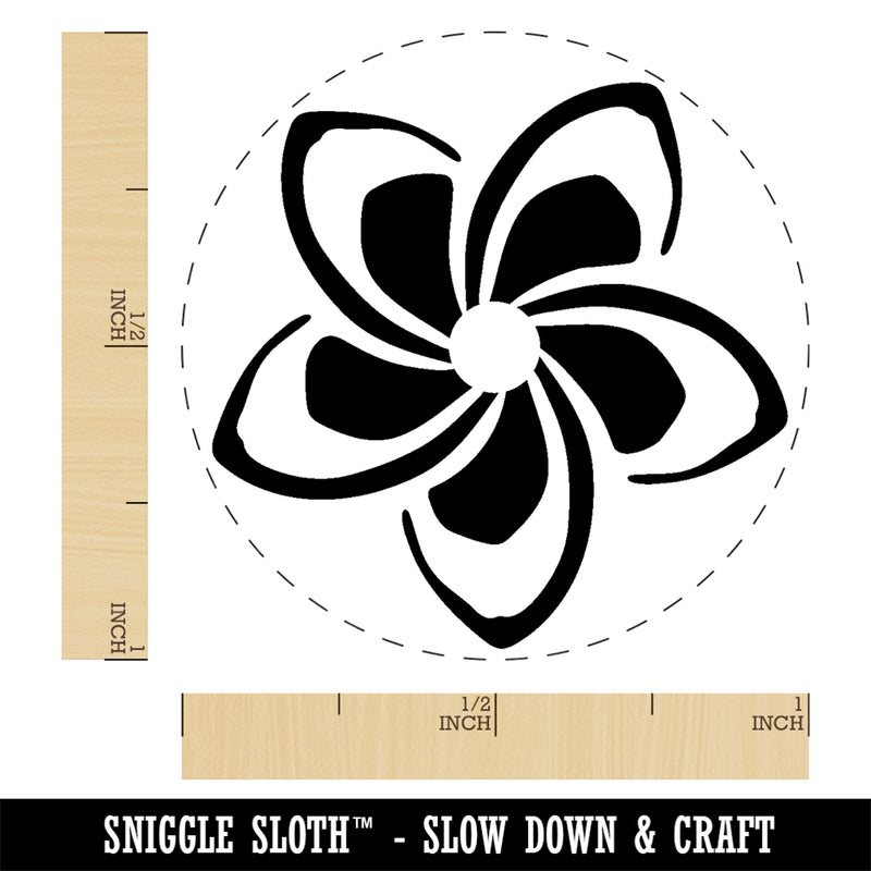 Plumeria Beautiful Tropical Spiral Flower Rubber Stamp for Stamping Crafting Planners