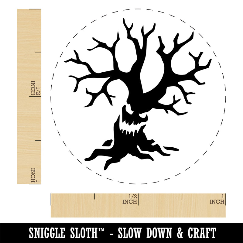 Spooky Scary Tree Monster Halloween Rubber Stamp for Stamping Crafting Planners