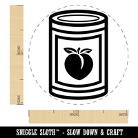 Can of Peaches Fruit Rubber Stamp for Stamping Crafting Planners