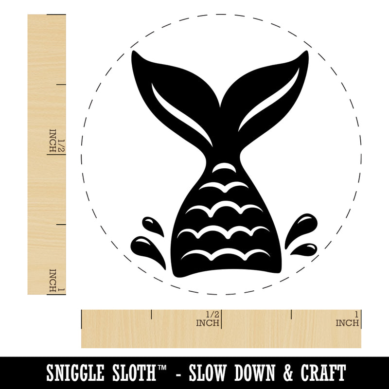 Mermaid Tail Rubber Stamp for Stamping Crafting Planners