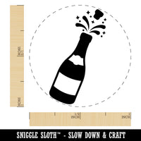 Popping Champagne Bottle Celebrate Celebration Rubber Stamp for Stamping Crafting Planners