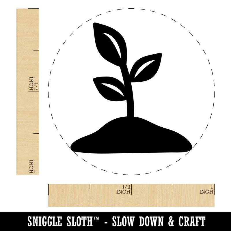 Seedling Growing Plant Rubber Stamp for Stamping Crafting Planners