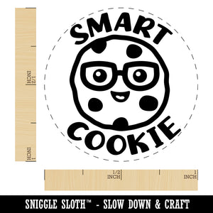 Smart Cookie with Glasses Teacher Rubber Stamp for Stamping Crafting Planners