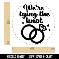 We're Tying the Knot Wedding Rings Rubber Stamp for Stamping Crafting Planners