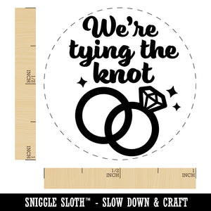 We're Tying the Knot Wedding Rings Rubber Stamp for Stamping Crafting Planners