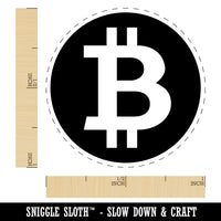 Bitcoin Symbol Inverted on Dark Background Cryptocurrency Money Rubber Stamp for Stamping Crafting Planners
