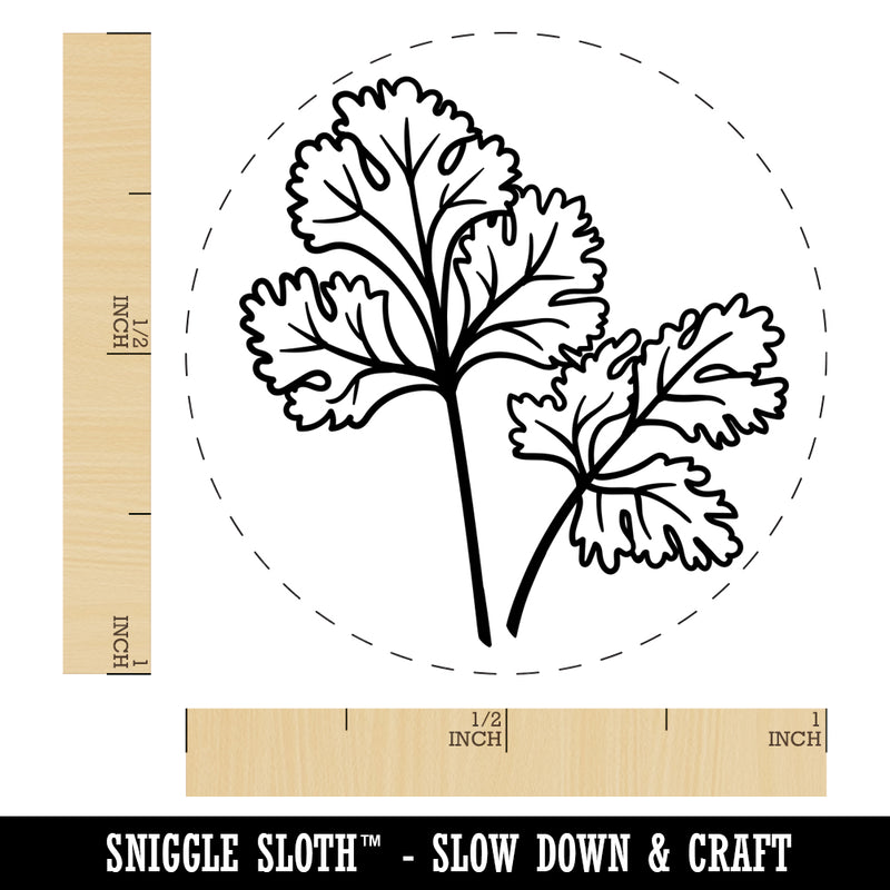 Cilantro Herb Plant Rubber Stamp for Stamping Crafting Planners