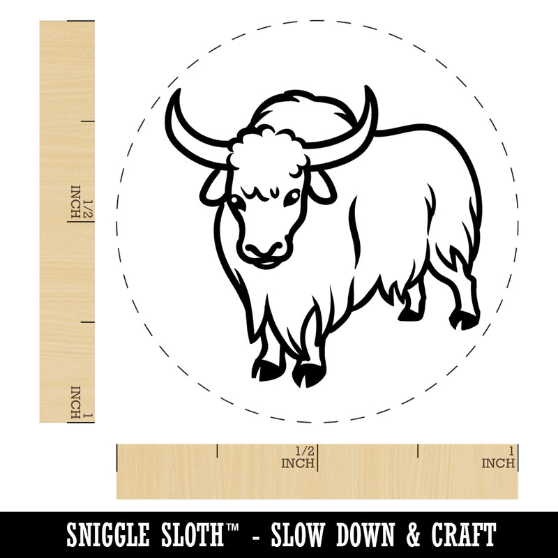 Domestic Yak Long Haired Cattle Rubber Stamp for Stamping Crafting Planners