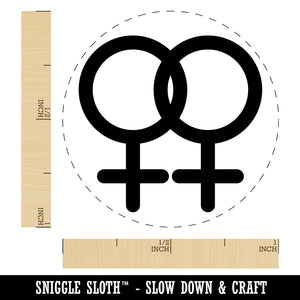 Doubled Female Sign Lesbian Gender Symbol Rubber Stamp for Stamping Crafting Planners