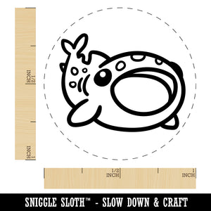 Fascinating Whale Shark with Open Mouth Rubber Stamp for Stamping Crafting Planners