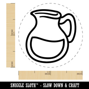 Glass Pitcher with Water Lemonade Rubber Stamp for Stamping Crafting Planners