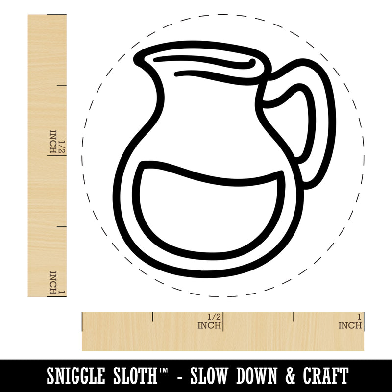 Glass Pitcher with Water Lemonade Rubber Stamp for Stamping Crafting Planners