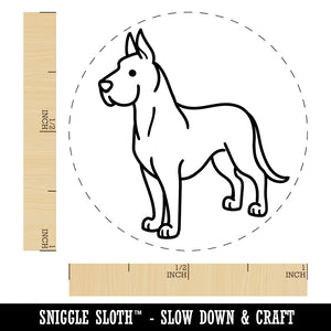 Great Dane Standing Dog Rubber Stamp for Stamping Crafting Planners