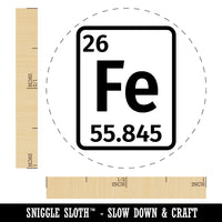 Iron Periodic Table of Elements Science Chemistry Rubber Stamp for Stamping Crafting Planners