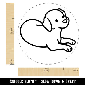 Labrador Retriever Laying Down Dog Rubber Stamp for Stamping Crafting Planners