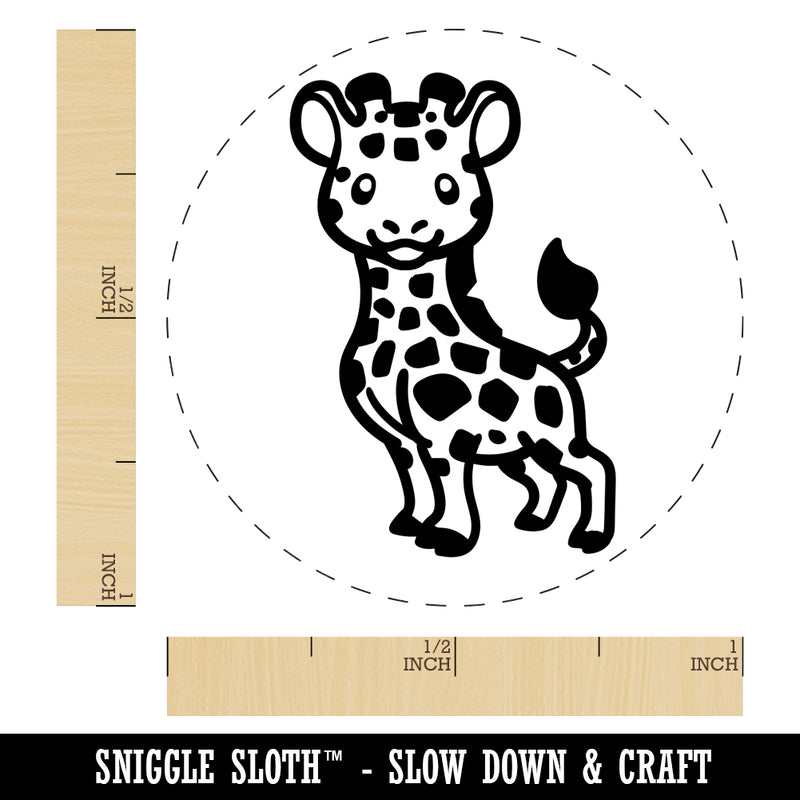 Lovable Giraffe African Zoo Animal Rubber Stamp for Stamping Crafting Planners