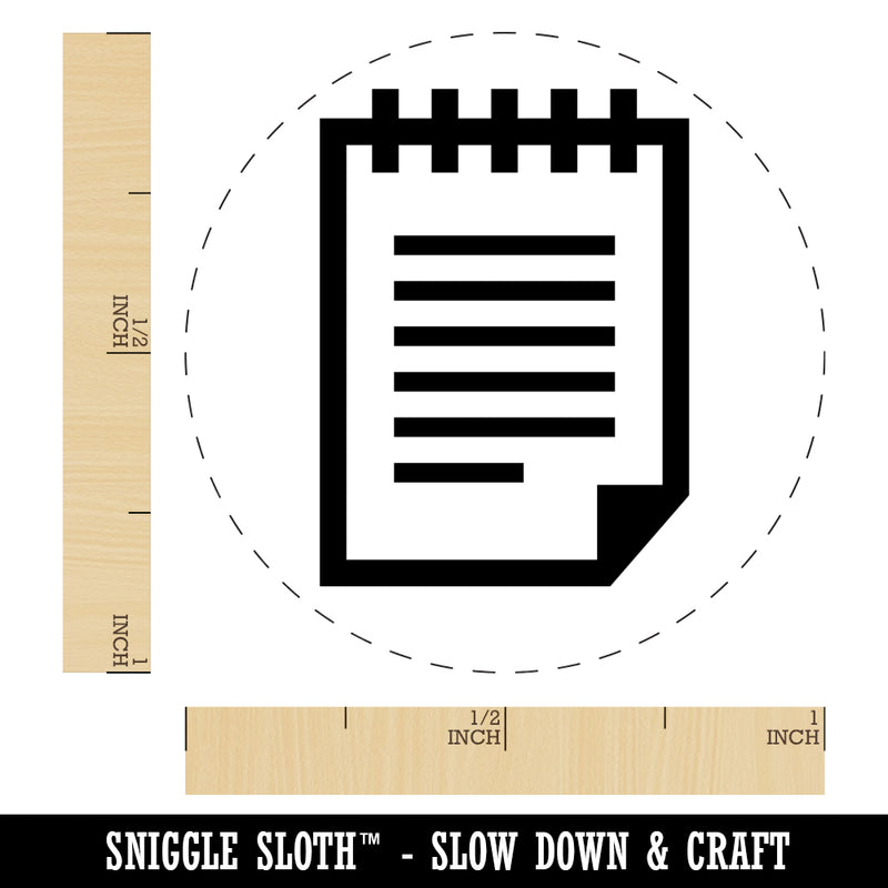 Notepad Piece of Paper Rubber Stamp for Stamping Crafting Planners