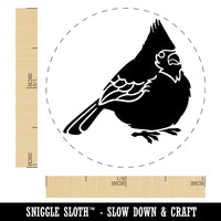 Puffy Cardinal Bird Rubber Stamp for Stamping Crafting Planners