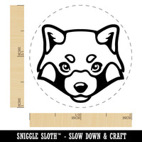 Red Panda Face Rubber Stamp for Stamping Crafting Planners