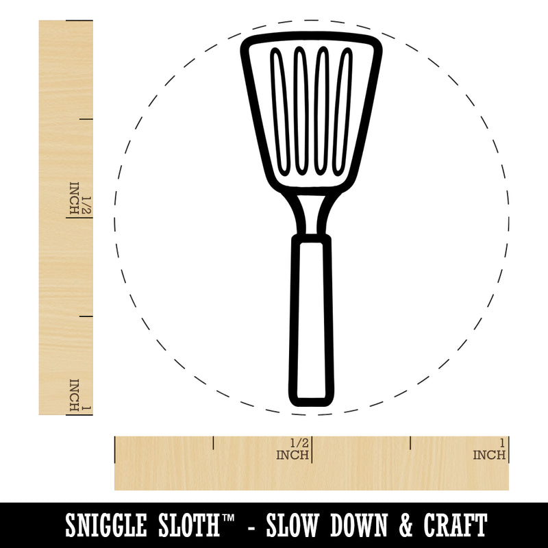 Spatula Kitchen Utensil BBQ Grilling Rubber Stamp for Stamping Crafting Planners